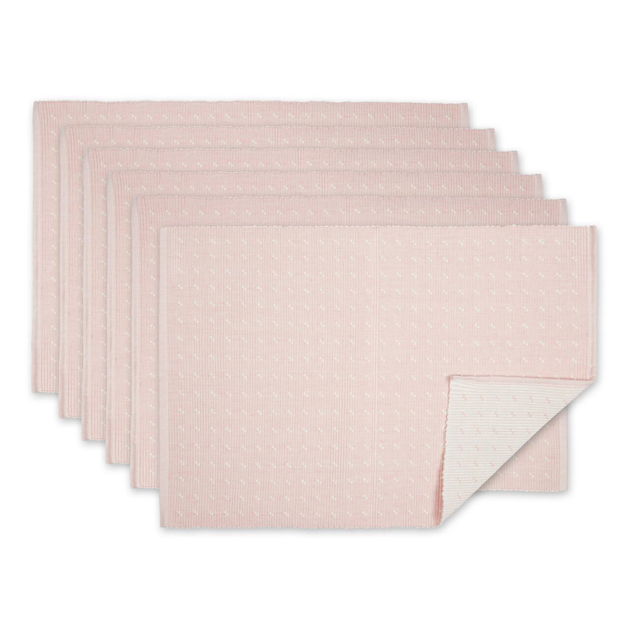 DII® Chintz Rose Dobby Dots Rib Placemat (Set of 6)